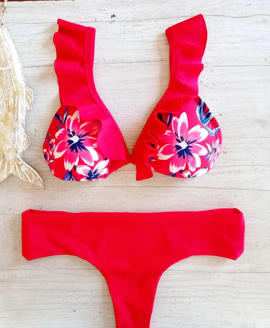 Coquette flowers red combinado con culotte