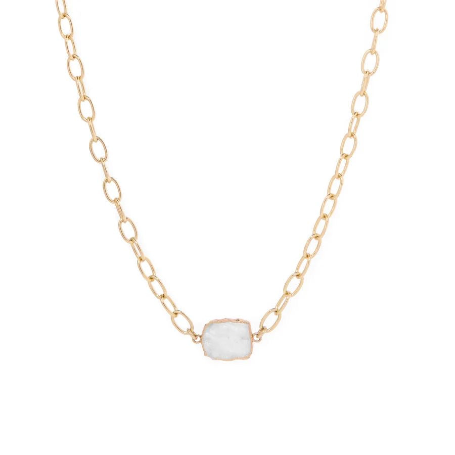 Collar eslabones piedra luna
