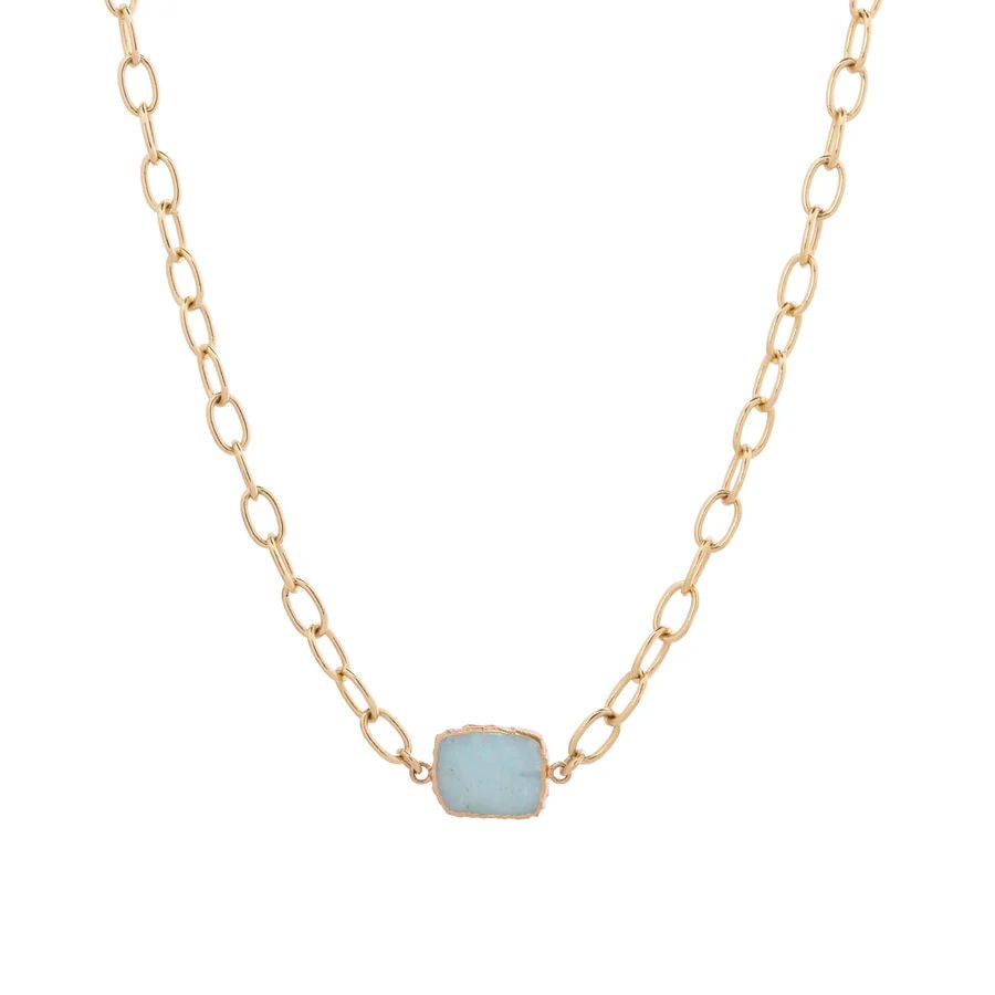 Collar eslabones piedra Amazonita