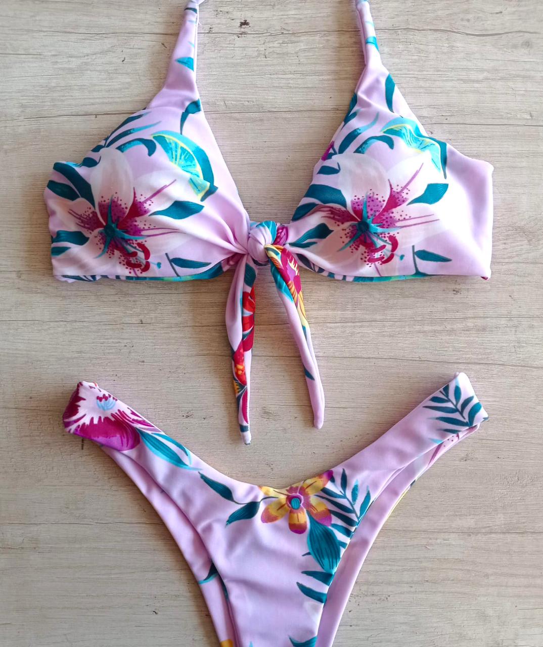 Bikini Tied Up rosa tropical