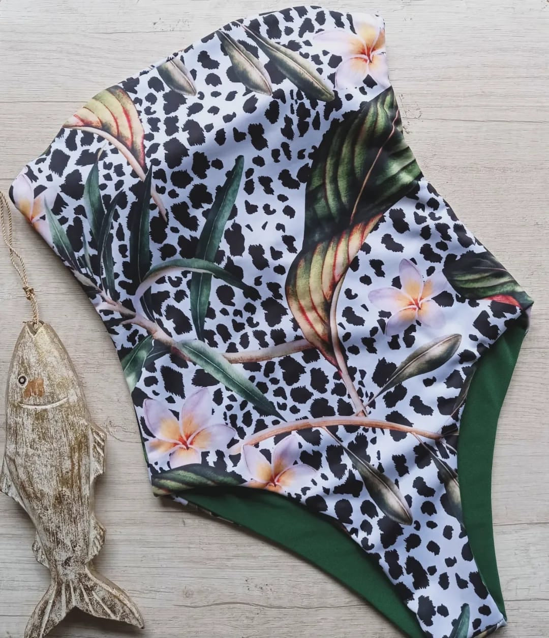 Strapless floral print