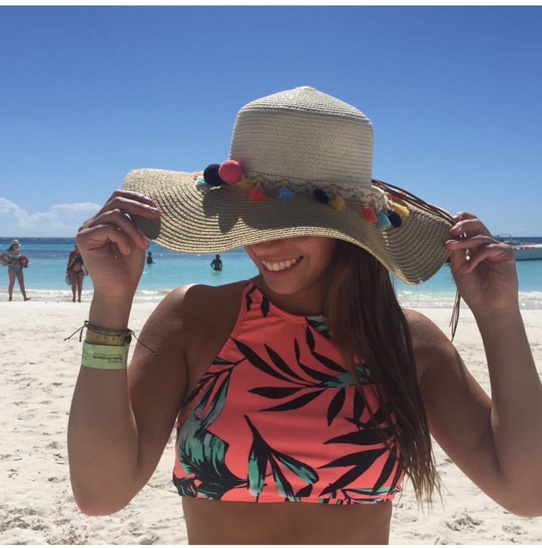 Top Halter estampado coral